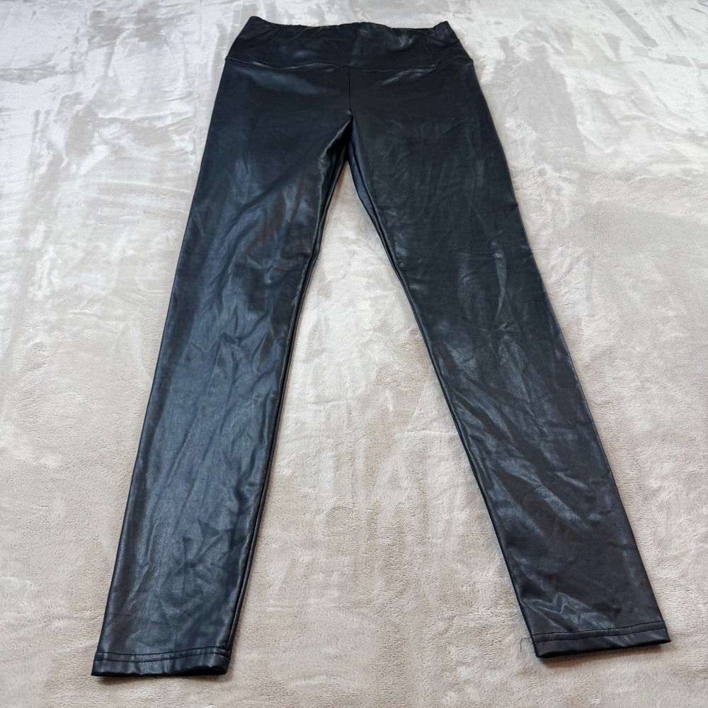 Bagatelle NYC Faux Leather‎ Leggings Womens Medium Black Excellent High Waisted